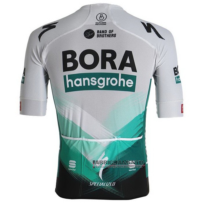 Abbigliamento Bora-Hansgrone 2021 Manica Corta e Pantaloncino Con Bretelle Bianco Verde Nero - Clicca l'immagine per chiudere